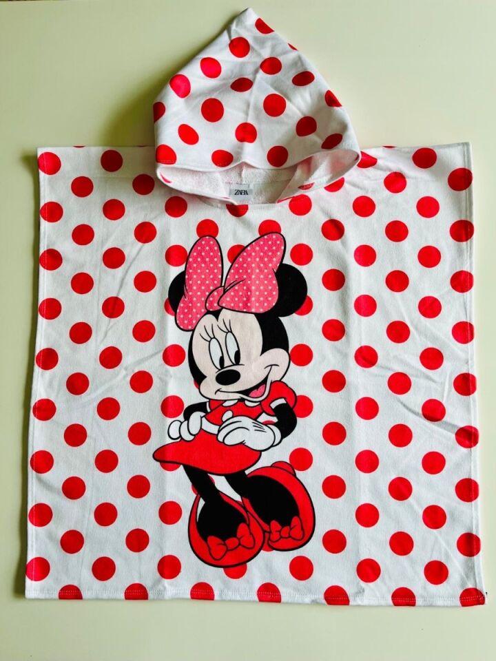 Kız Çocuk Minnie Mouse Panço Deniz Havlusu 2-8 yaş